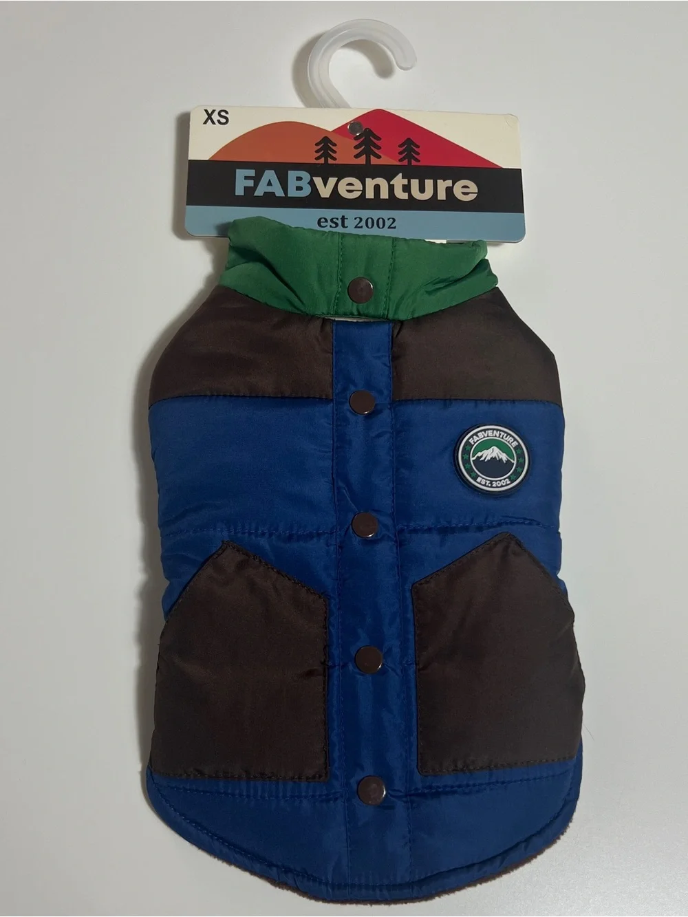 Dog Puffer Jacket XS Fleece Lined Winter Coat Fabdog FABventure